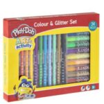ΣΕΤ ΖΩΓΡΑΦΙΚΗΣ ΜΕ ΜΑΡΚΑΔΟΡΟΥΣ & GLITTER 24 ΤΕΜ PLAY-DOH