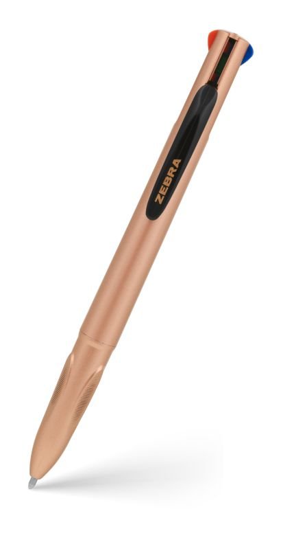 64319-1 ΣΤΥΛΟ ZEBRA BALL Z-GRIP SMOOTH ROSE GOLD 1.0MM 4 ΧΡΩΜ2 .(ΣΥΣΚ-10ΤΕΜ) - Image 1