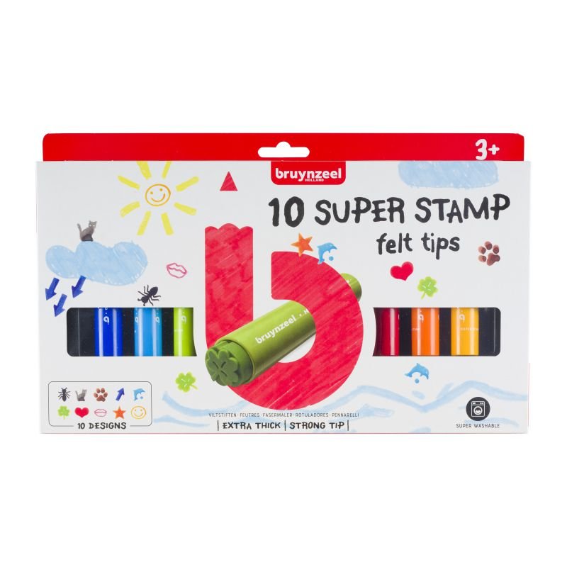 64960-1 ΜΑΡΚΑΔΟΡΟΙ ΣΦΡΑΓΙΔΑ BRUYNZEEL SUPER STAMP ΣΕΤ 10ΤΕΜ - Image 1