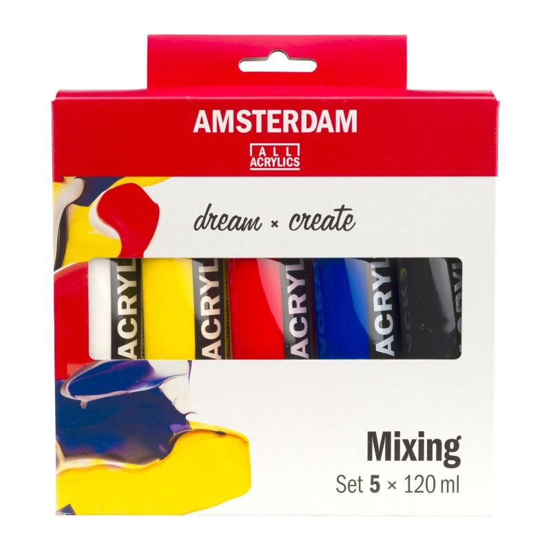 65101-1 ΣΕΤ ΑΚΡΥΛΙΚΑ AMSTERDAM 5x120ml Mixing set - Image 1