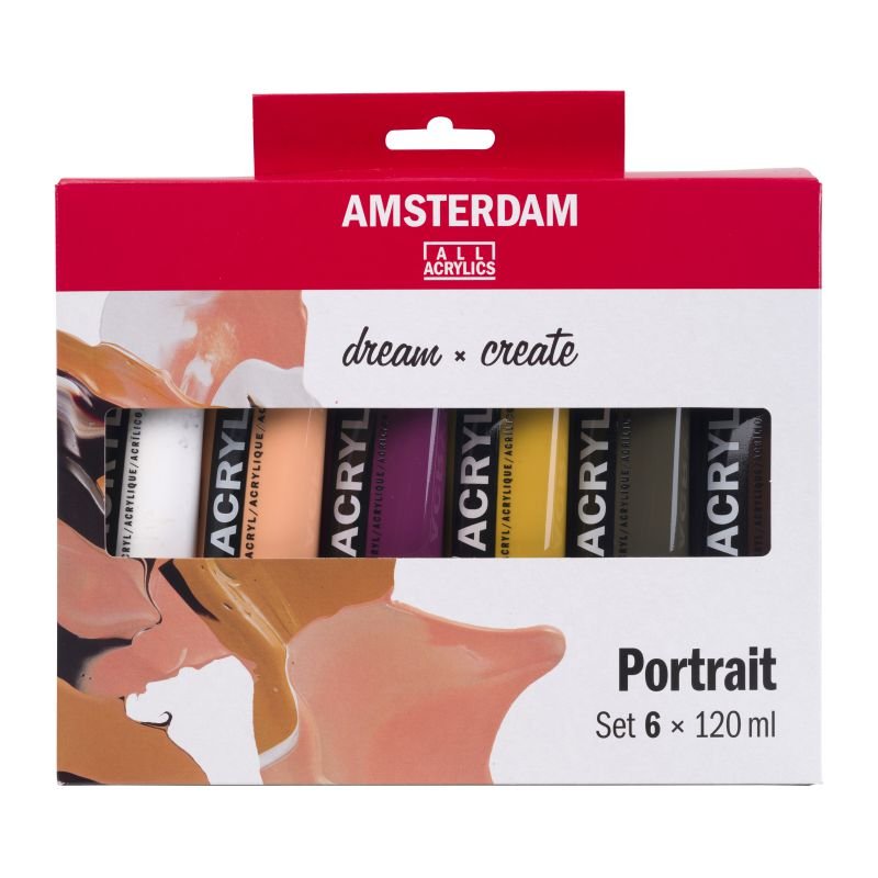 65106-1 ΣΕΤ ΑΚΡΥΛΙΚΑ AMSTERDAM 6x120ml Portrait set - Image 1