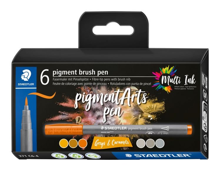 ΣΕΤ ΜΑΡΚΑΔΟΡΟΙ PIGMENT BRUSH PENS GREYS&CARAMELS 6 ΧΡΩΜΑΤΑ