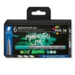 ΣΕΤ ΜΑΡΚΑΔΟΡΟΙ PIGMENT BRUSH PEN GREENS & TURQUOISES 6 ΧΡΩΜΑΤΑ