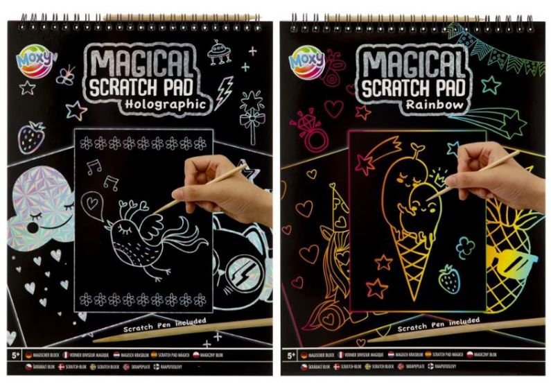 ΒΙΒΛΙΟ ΖΩΓΡΑΦΙΚΗΣ MAGICAL SCRACH PAD A4 20 SHEETS-PEN 2 ΣΧΕΔΙΑ