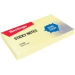 STICKY NOTES PASTEL YELLOW ULTRA STICKY 125x75mm 100 ΦΥΛΛΑ BERLINGO,