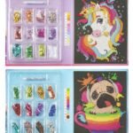 ΤΕΧΝΗ ΜΕ ΠΟΥΛΙΕΣ 20X25CM 12 ΧΡΩΜΑΤΑ 2 ΣΧΕΔΙΑ UNICORN
