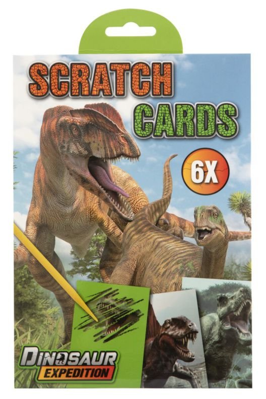 67344-1 ΧΡΩΜΑΤΙΖΩ ΔΕΙΝΟΣΑΥΡΟΙ SCRATCH CARDS 21X14 CM - Image 1