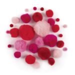 ΠΟΜΠΟΜ COLOUR TONE MIX RED ΔΙΑΦΟΡΑ ΜΕΓΕΘΗ 30ΤΕΜ FOLIA - Image 2