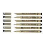 ΣΕΤ ΜΑΡΚΑΔΟΡΟΙ SAKURA PIGMA MICRON BLACK 4+2ΤΕΜ - Image 2