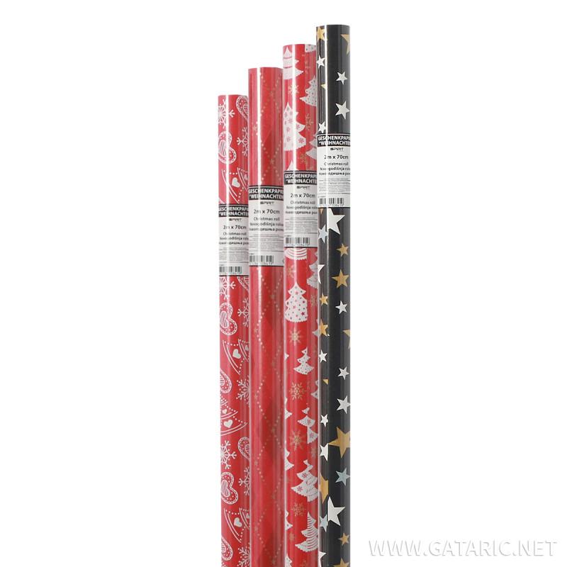 67653-1 ΧΑΡΤΙ ΠΕΡΙΤΥΛΙΓΜΑΤΟΣ ΧΡΙΣΤΟΥΓΕΝΝΩΝ 70cm x 2m ΔΙΑΦΟΡΑ ΣΧΕΔΙΑ (ΣΥΣΚ.-50ΤΕΜ) - Image 1