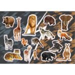 ΜΠΛΟΚ ΖΩΓΡΑΦΙΚΗΣ 2 ΣΧΕΔΙΑ "JUNGLE" ΜΕ ΑΥΤΟΚΟΛΛΗΤΑ+ΣΤΕΝΣΙΛ 40ΦΥΛΛΑ MUST TEAM - Image 3