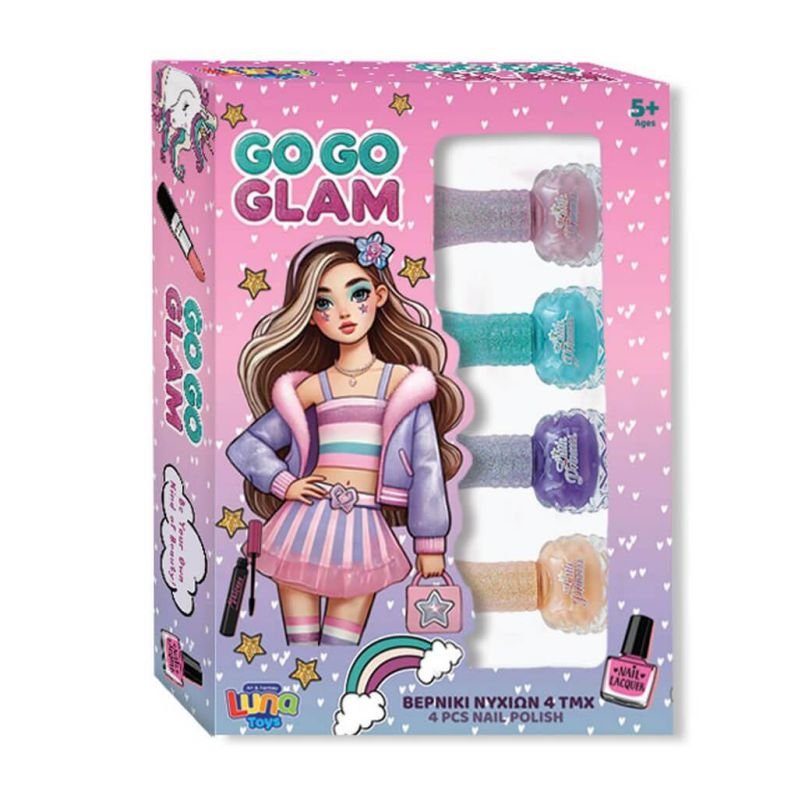 69157-1 ΣΕΤ ΒΕΡΝΙΚΙΑ ΝΥΧΙΩΝ GO GO GLAM 4ΤΕΜ - Image 1