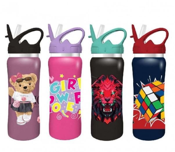 69310-1 ΠΑΓΟΥΡΙ ΑΝΟΞΕΙΔΩΤΟ ΜΕ ΚΑΛΑΜΑΚΙ 500ml ΣΕ 4 ΣΧΕΔΙΑ MUST TEAM - Image 1