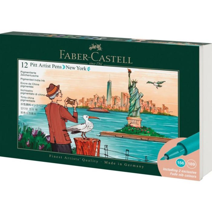 ΣΕΤ ΜΑΡΚΑΔΟΡΟΙ ΖΩΓΡΑΦΙΚΗΣ FABER-CASTELL PITT ARTIST PEN 12ΤΕΜ, NEW YORK, 267135