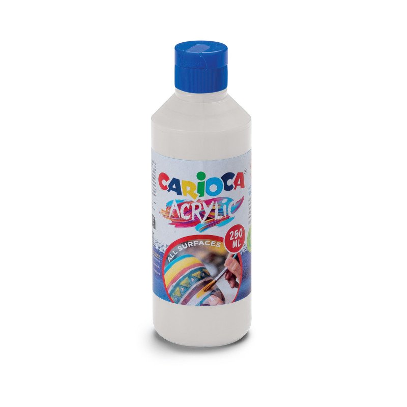 69842-1 ΑΚΡΥΛΙΚΑ CARIOCA 250ML WHITE - Image 1