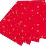 ΧΑΡΤΟΝΙ ΜΕ ΣΧΕΔΙΑ GOLD STARS 50X70 300G/RED-GOLD (ΣΥΣΚ-10ΤΕΜ)