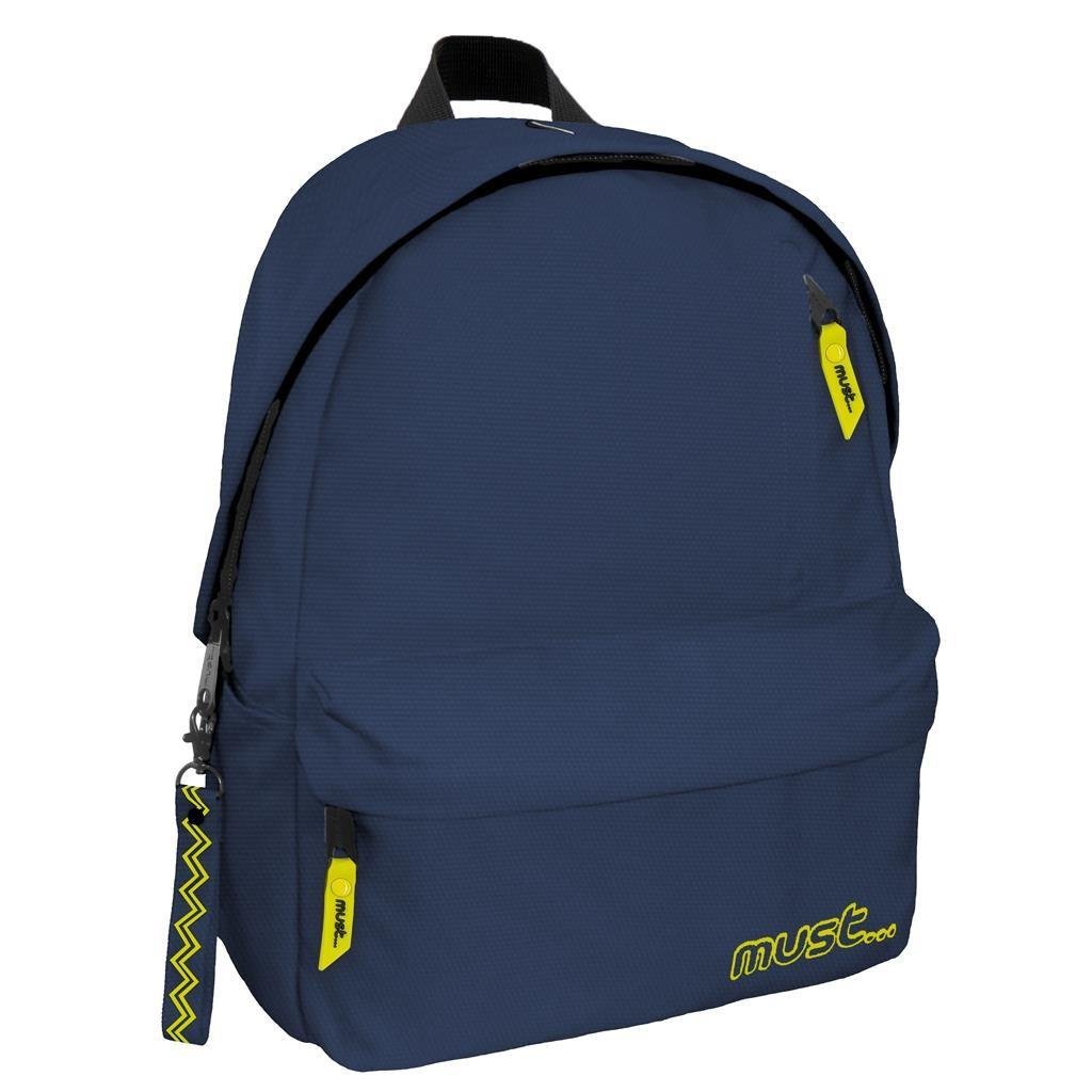 61967 ΤΣΑΝΤΑ ΠΛΑΤΗΣ MONOCHROME PLUS COLORED INSIDE ΜΠΛΕ NAVY MUST - Image 1