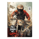 ΤΕΤΡΑΔΙΟ ΣΠΙΡΑΛ "NO PAIN NO GAIN" 17x25/240ΣΕΛ-4 ΘΕΜΑΤΑ (ΣΥΣΚ-6TEM) - Image 2