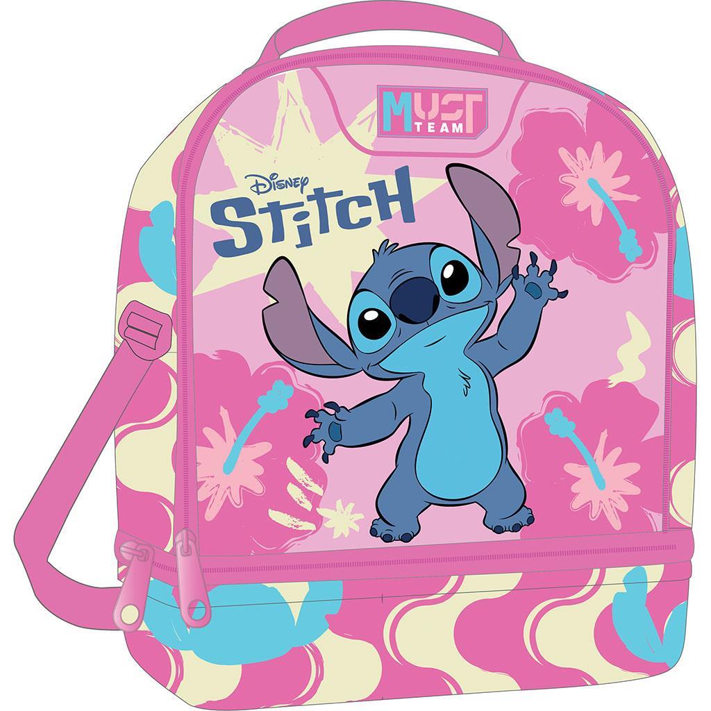 70475 ΤΣΑΝΤΑΚΙ ΦΑΓΗΤΟΥ ΙΣΟΘΕΡΜΙΚΟ "DISNEY STITCH PINK" 2 ΘΗΚΕΣ MUST TEAM - Image 1