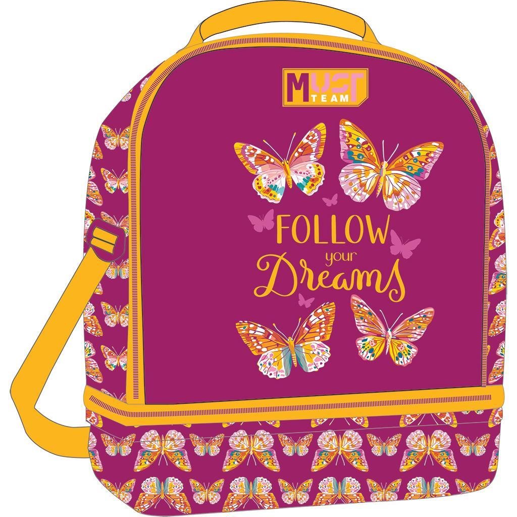 ΤΣΑΝΤΑΚΙ ΦΑΓΗΤΟΥ ΙΣΟΘΕΡΜΙΚΟ "YUMMY BUTTERFLY FOLLOW YOUR DREAMS" 2 ΘΗΚΕΣ MUST