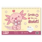 ΜΠΛΟΚ ΖΩΓΡΑΦΙΚΗΣ "AXOLOTL" ΜΕ ΑΥΤΟΚΟΛΛΗΤΑ+ΣΤΕΝΣΙΛ ΣΕ 2 ΣΧΕΔΙΑ