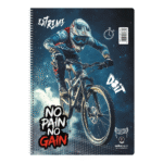 ΤΕΤΡΑΔΙΟ ΣΠΙΡΑΛ "NO PAIN NO GAIN" 21x29/120ΣΕΛ-2 ΘΕΜΑΤΑ (ΣΥΣΚ-10TEM)