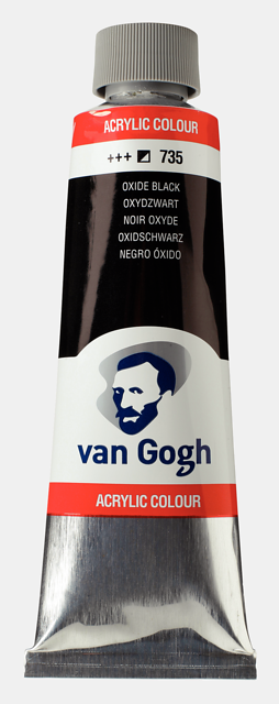 31015 ΑΚΡΥΛΙΚΟ VAN GOGH 40ml 735 Oxide Black (ΣΥΣΚ-3ΤΕΜ) - Image 1