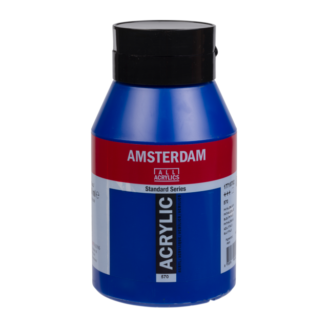 59154 ΑΚΡΥΛΙΚΟ AMSTERDAM 1L No.570 Phthalo Blue - Image 1