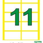 ΕΤΙΚΕΤΕΣ ΛΕΥΚΕΣ Νο11 49Χ27ΜΜ (10 ΣΤΟ ΦΥΛΛΟ) -( ΣΑΚΟΥΛΑΚΙ ΜΕ 40 ΦΥΛΛΑ)