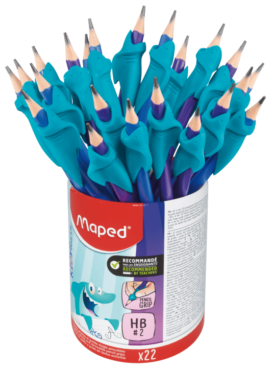 67031 MAPED ΜΟΛΥΒΙ KIDY LEARN HB ΜΕ ΓΟΜΑ ΚΑΙ ΟΔΗΓΟ ΕΡΓΟΘΕΡΑΠΕΙΑΣ SHARK (ΣΥΣΚ-22ΤΕΜ) - Image 1