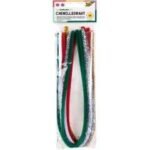 ΣΥΡΜΑ ΠΙΠΑΣ 8mm-50cm X-MAS ΔΙΑΦΟΡΑ ΧΡΩΜΑΤΑ 10ΤΕΜ FOLIA