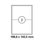 ΕΤΙΚΕΤΕΣ ΕΚΤΥΠΩΤΗ ΑΥΤΟΚΟΛΛΗΤΕΣ 199.6x143.5mm  Α4 HEISAP 2 ΣΤΟ ΦΥΛΛΟ 100ΤΕΜ