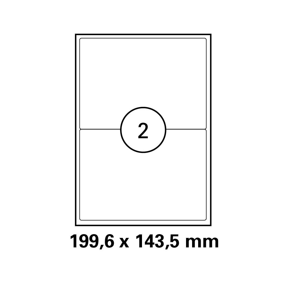 ΕΤΙΚΕΤΕΣ ΕΚΤΥΠΩΤΗ ΑΥΤΟΚΟΛΛΗΤΕΣ 199.6x143.5mm Α4 HEISAP 2 ΣΤΟ ΦΥΛΛΟ 100ΤΕΜ