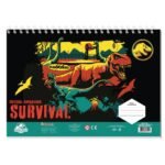 ΜΠΛΟΚ ΖΩΓΡΑΦΙΚΗΣ "JURASSIC WORLD" 23x33cm 40 ΦΥΛΛΑ ΑΥΤΟΚΟΛΛΗΤΑ-ΣΤΕΝΣΙΛ- 2ΣΕΛ ΧΡΩΜ/ΣΜΟΥ ΣΕ 2 ΣΧΕΔΙΑ - Image 2