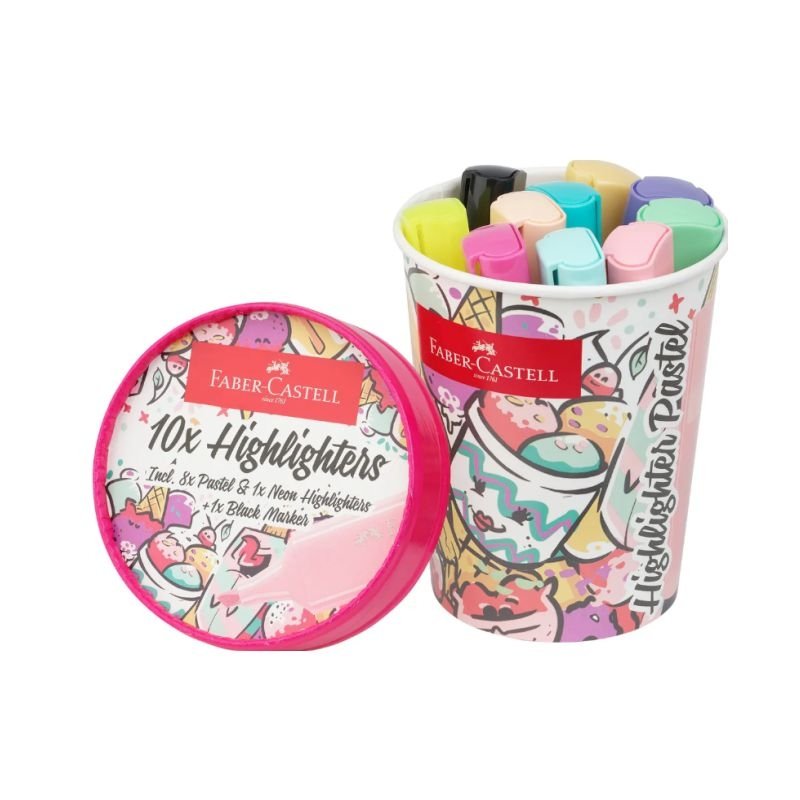 ΜΑΡΚΑΔΟΡΟΙ ΥΠΟΓΡΑΜΜΙΣΗΣ ICE CREAM CUP PASTEL ΣΕΤ 10ΤΕΜ
