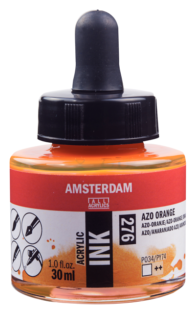 30038 ΜΕΛΑΝΙ INK AMSTERDAM 30ml 276 AZO ORANGE (ΣΥΣΚ-3TEM) - Image 1