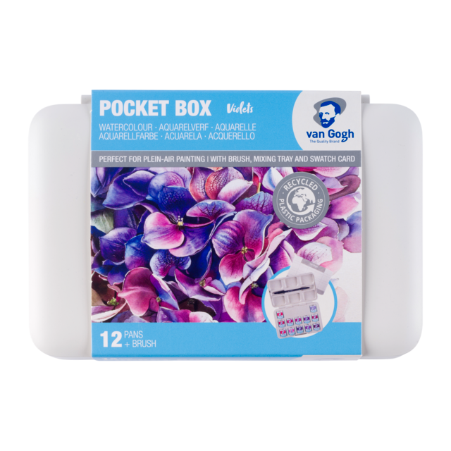 59321 WATERCOLOUR POCKET BOX VAN GOGH ΣΕ ΠΑΣΤΙΛΙΕΣ 12ΤΕΜ Pinks & Violets - Image 1