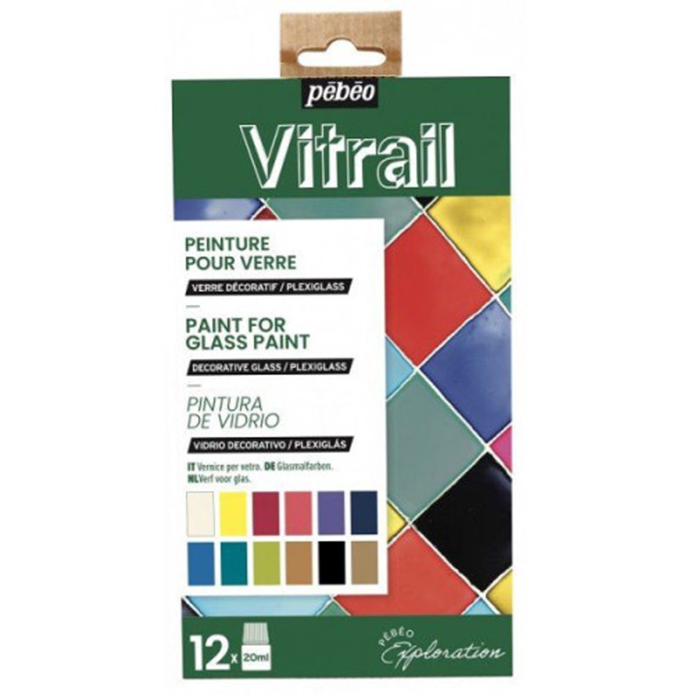 64528 ΣΕΤ ΣΜΑΛΤΟ (ENAMEL) 12x20ml VITRAIL PEBEO - Image 1