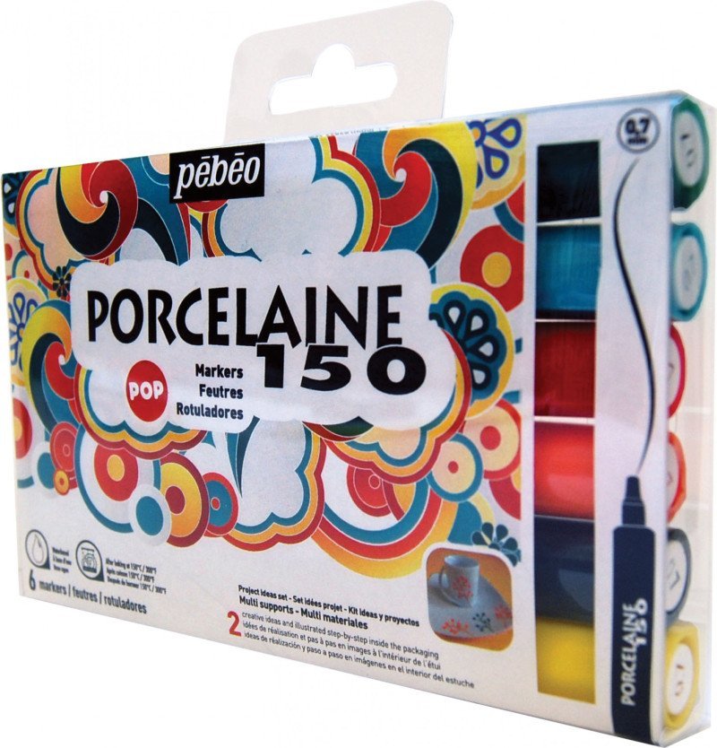 64537 ΣΕΤ ΜΑΡΚΑΔΟΡΟΙ ΓΙΑ ΠΟΡΣΕΛΑΝΗ Pop 0,7mm 6ΤΕΜ PEBEO PORCELAINE 150 - Image 1