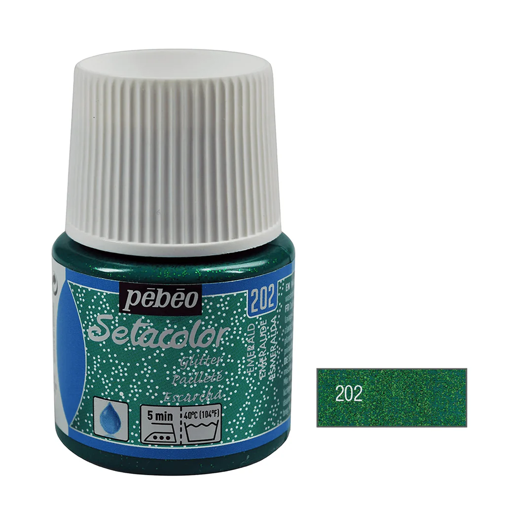 ΧΡΩΜΑ ΥΦΑΣΜΑΤΟΣ GLITTER Emerald SETACOLOR LIGHT FABRICS 45ml