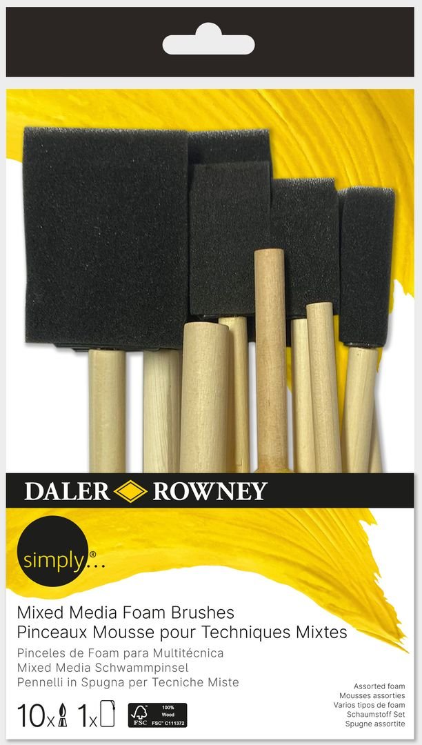 ΠΙΝΕΛΑ ΣΦΟΥΓΓΑΡΙΑ SIMPLY MIXED MEDIA SET 10ΤΜΧ - SHORT HANDLE