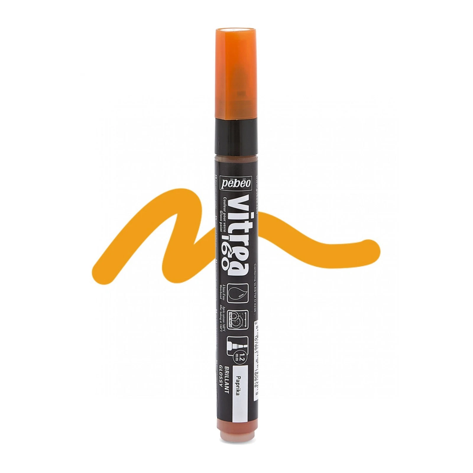 ΜΑΡΚΑΔΟΡΟΣ ΓΥΑΛΙΟΥ ΜΕ ΒΑΣΗ ΤΟ ΝΕΡΟ Glossy Paprika 1,2mm VITREA