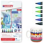 ΣΕΤ ΜΑΡΚΑΔΟΡΟΙ-ΠΙΝΕΛΟ ΠΟΡΣΕΛΑΝΗΣ 1-4mm COOL COLORS 6ΤΕΜ