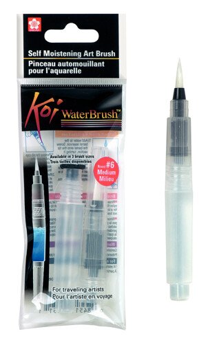 XQR-M ΜΑΡΚΑΔΟΡΟΣ BLENDER SAKURA KOI COLOUR BRUSH PEN MEDIUM - Image 1