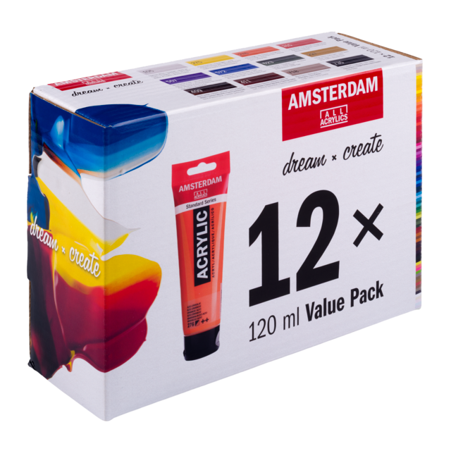 71071 ΣΕΤ ΑΚΡΥΛΙΚΑ AMSTERDAM 12TEMx120ml Value Pack - Image 1