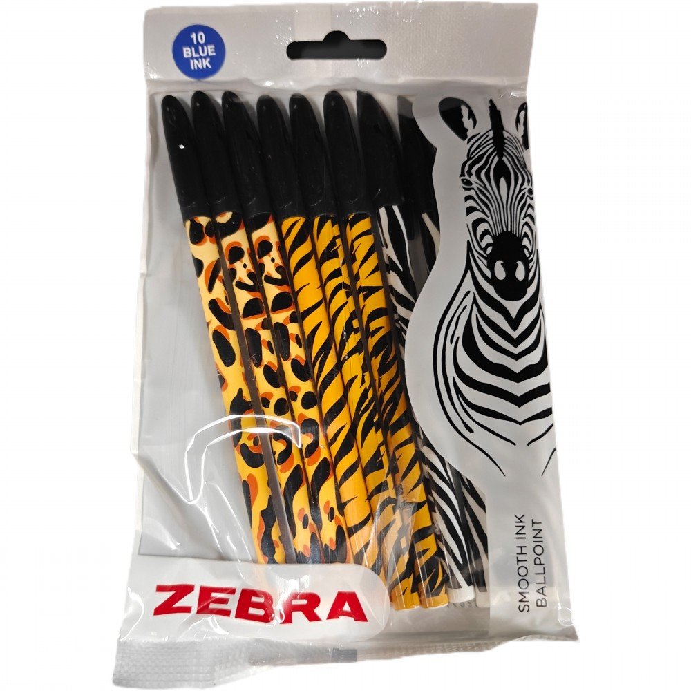 71075 ΣΤΥΛΟ BALL DOODLER ANIMAL 1.0mm ZEBRA ΣΕΤ 10ΤΕΜ - Image 1