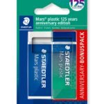 ΓΟΜΑ STAEDTLER MARS ΕΠΕΤΕΙΑΚΗ ΕΚΔΟΣΗ 125 ΧΡΟΝΩΝ ΣΕΤ ΜΠΛΕ/ΠΡΑΣΙΝΟ