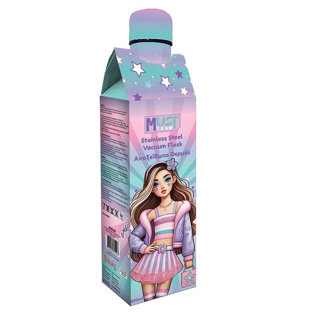 71123 ΘΕΡΜΟΣ ΑΝΟΞΕΙΔΩΤΟ ΜΕ ΚΑΠΑΚΙ "FASHION GIRL" 500ml - Image 1