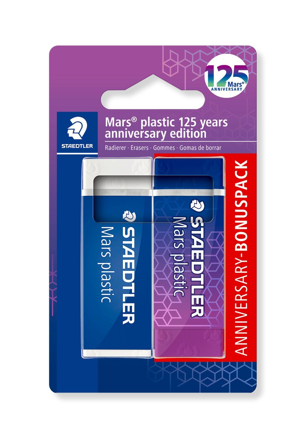 71128 ΓΟΜΑ STAEDTLER MARS ΕΠΕΤΕΙΑΚΗ ΕΚΔΟΣΗ 125 ΧΡΟΝΩΝ ΣΕΤ ΜΠΛΕ/ΛΙΛΑ - Image 1
