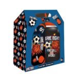 ΣΕΤ ΦΑΓΗΤΟΥ "FOOTBALL VS BASKETBALL" ΦΑΓΗΤΟΔΟΧΕΙΟ PP 800ml-ΠΑΓΟΥΡΙ ΑΝΟΞΕΙΔΩΤΟ 500ml